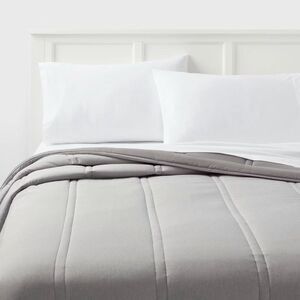 Room Essentials Full/Queen Lofty Microfiber Comforter Dark Gray Heather New